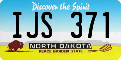 ND license plate IJS371