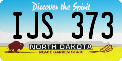 ND license plate IJS373