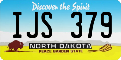 ND license plate IJS379