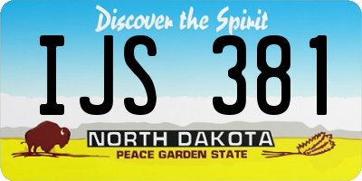 ND license plate IJS381