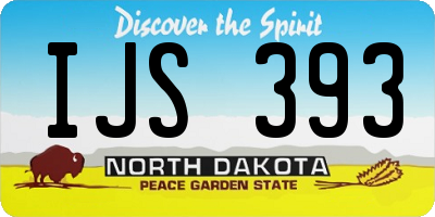 ND license plate IJS393