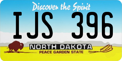 ND license plate IJS396