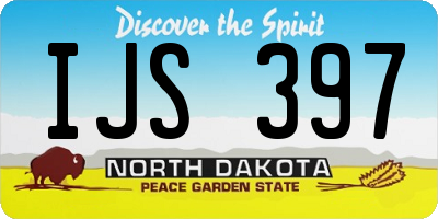 ND license plate IJS397