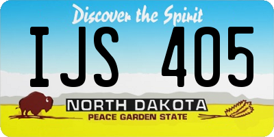 ND license plate IJS405