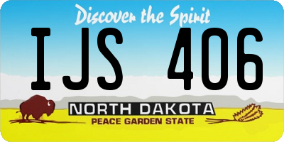 ND license plate IJS406