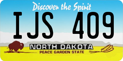 ND license plate IJS409