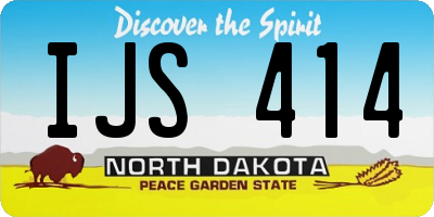 ND license plate IJS414