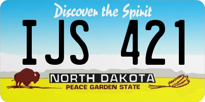 ND license plate IJS421