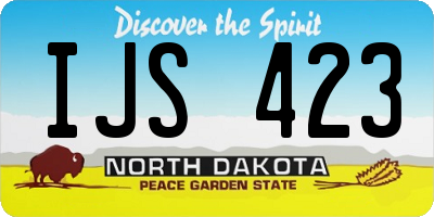 ND license plate IJS423