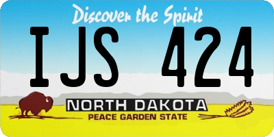 ND license plate IJS424