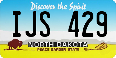 ND license plate IJS429