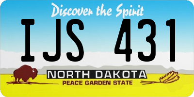 ND license plate IJS431
