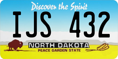 ND license plate IJS432
