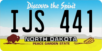 ND license plate IJS441