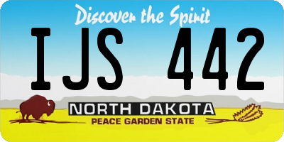 ND license plate IJS442