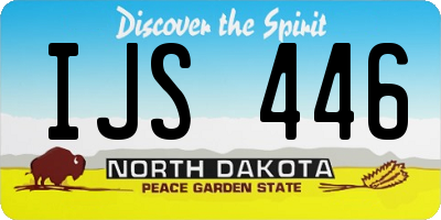 ND license plate IJS446