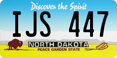 ND license plate IJS447