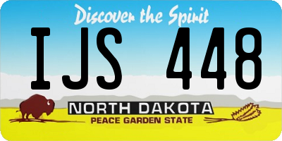 ND license plate IJS448