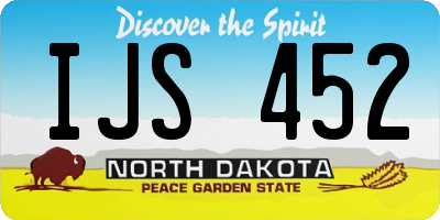 ND license plate IJS452