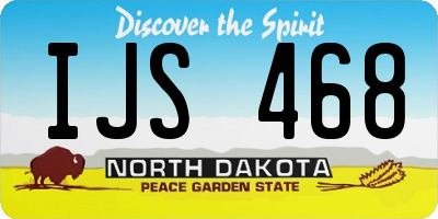 ND license plate IJS468