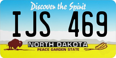 ND license plate IJS469