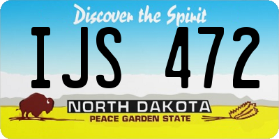 ND license plate IJS472