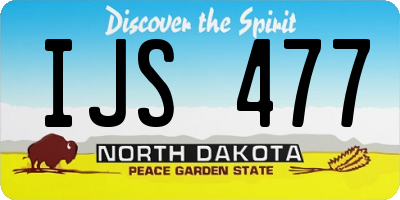 ND license plate IJS477