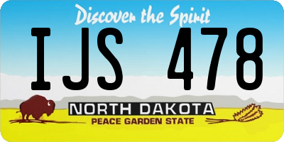 ND license plate IJS478