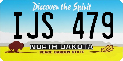 ND license plate IJS479