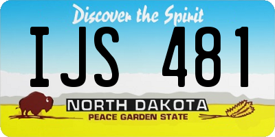 ND license plate IJS481