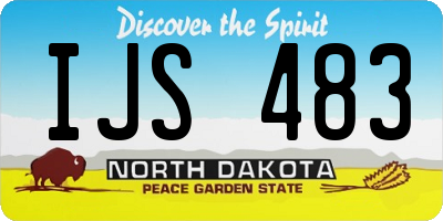 ND license plate IJS483