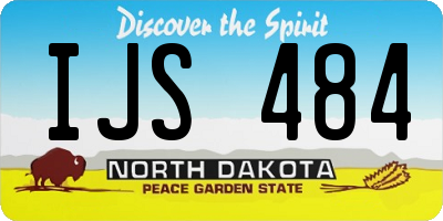 ND license plate IJS484