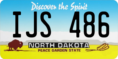ND license plate IJS486