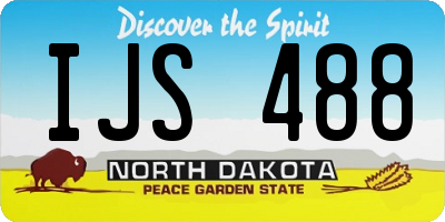 ND license plate IJS488