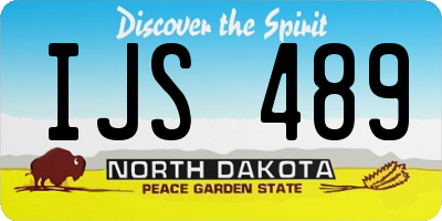 ND license plate IJS489