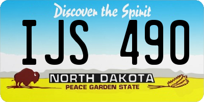 ND license plate IJS490