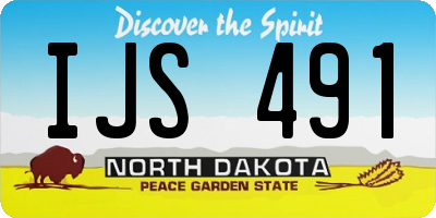 ND license plate IJS491