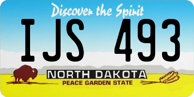 ND license plate IJS493