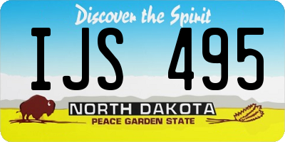 ND license plate IJS495