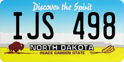 ND license plate IJS498