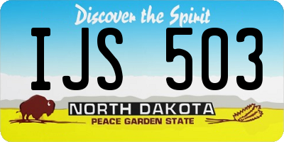 ND license plate IJS503