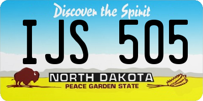 ND license plate IJS505