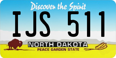 ND license plate IJS511