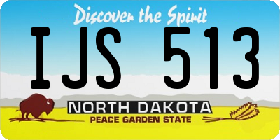 ND license plate IJS513