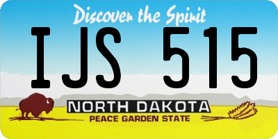 ND license plate IJS515