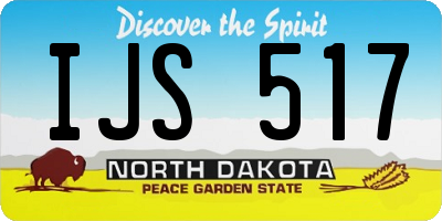 ND license plate IJS517