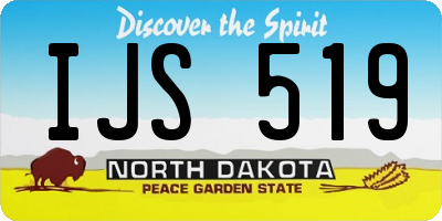 ND license plate IJS519