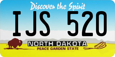 ND license plate IJS520