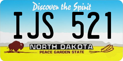 ND license plate IJS521