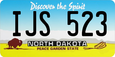 ND license plate IJS523